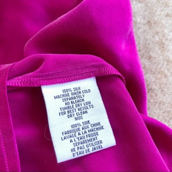 Fuchsia Silk Shell - Eileen Fisher - Size Medium - Picture 5 of 5